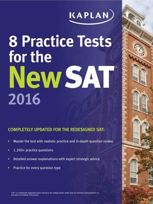 cover image of Kaplan 8 Practice Tests for the New SAT 2016
